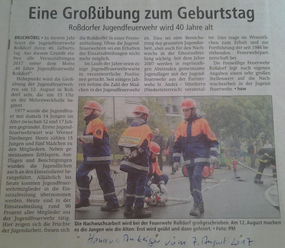 Hanauer Anzeiger v. 07.08.2017